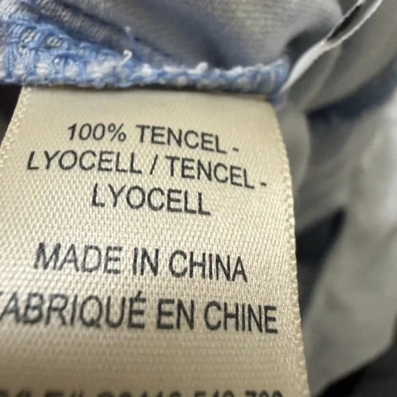 cloth & stone Women’s Pale Light Blue Cropped Wide-Leg Halter Pocket Jumpsuit M - Picture 5 of 5